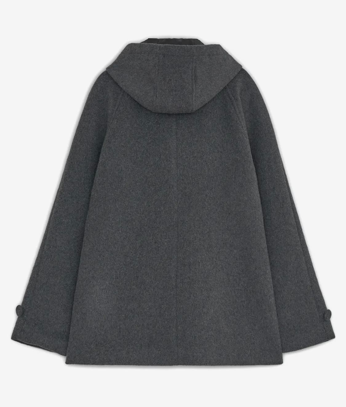 허그유어스킨 후드 하프 코트 차콜 상품이미지2