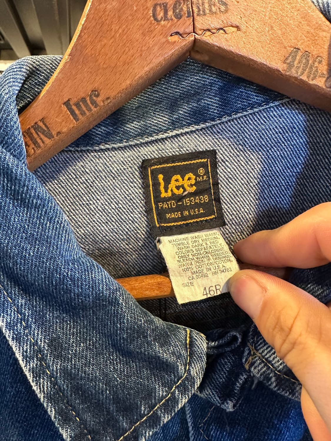 80s Lee 리 라이더 데님 트러커 자켓 made in usa 상품이미지9