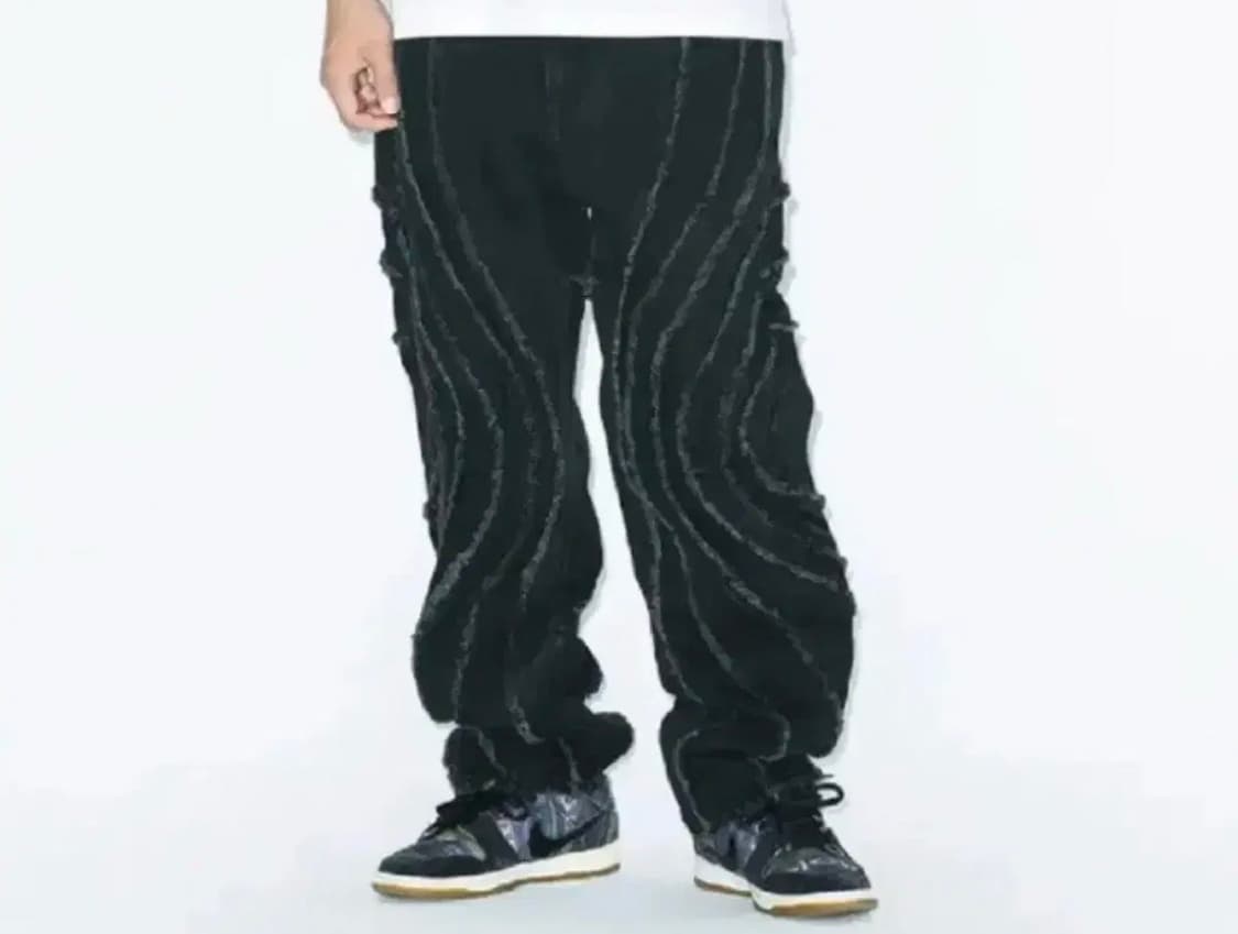 예스아이씨 스파이럴 컷오프 데님팬츠 상품이미지1