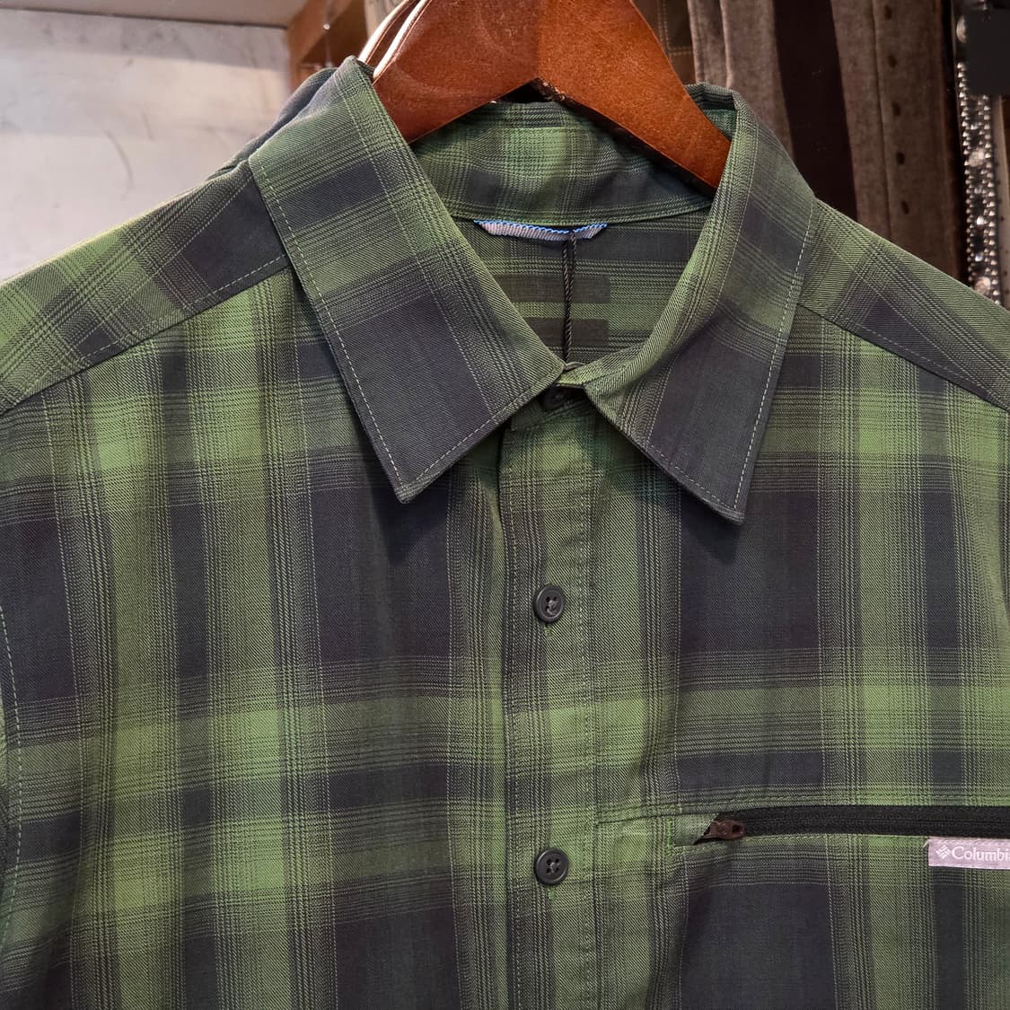 컬럼비아 그린 체크 셔츠 상품이미지2