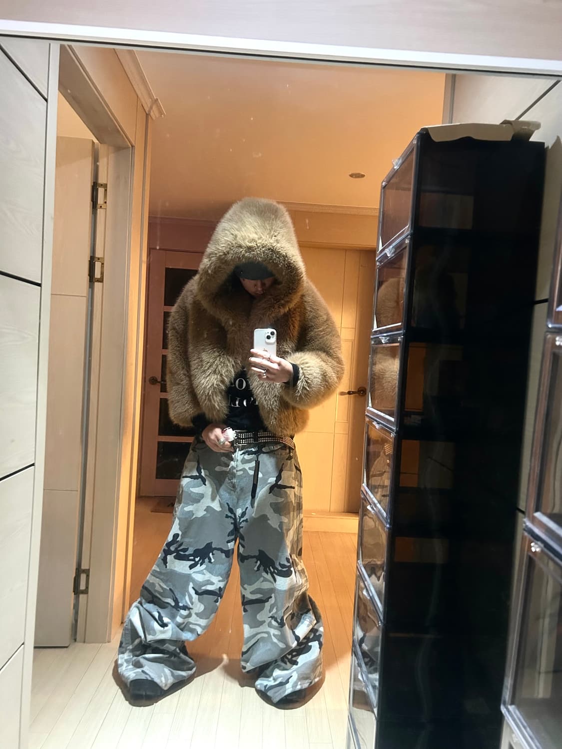 Big Fur Hoodie Jacket *rare 상품이미지4