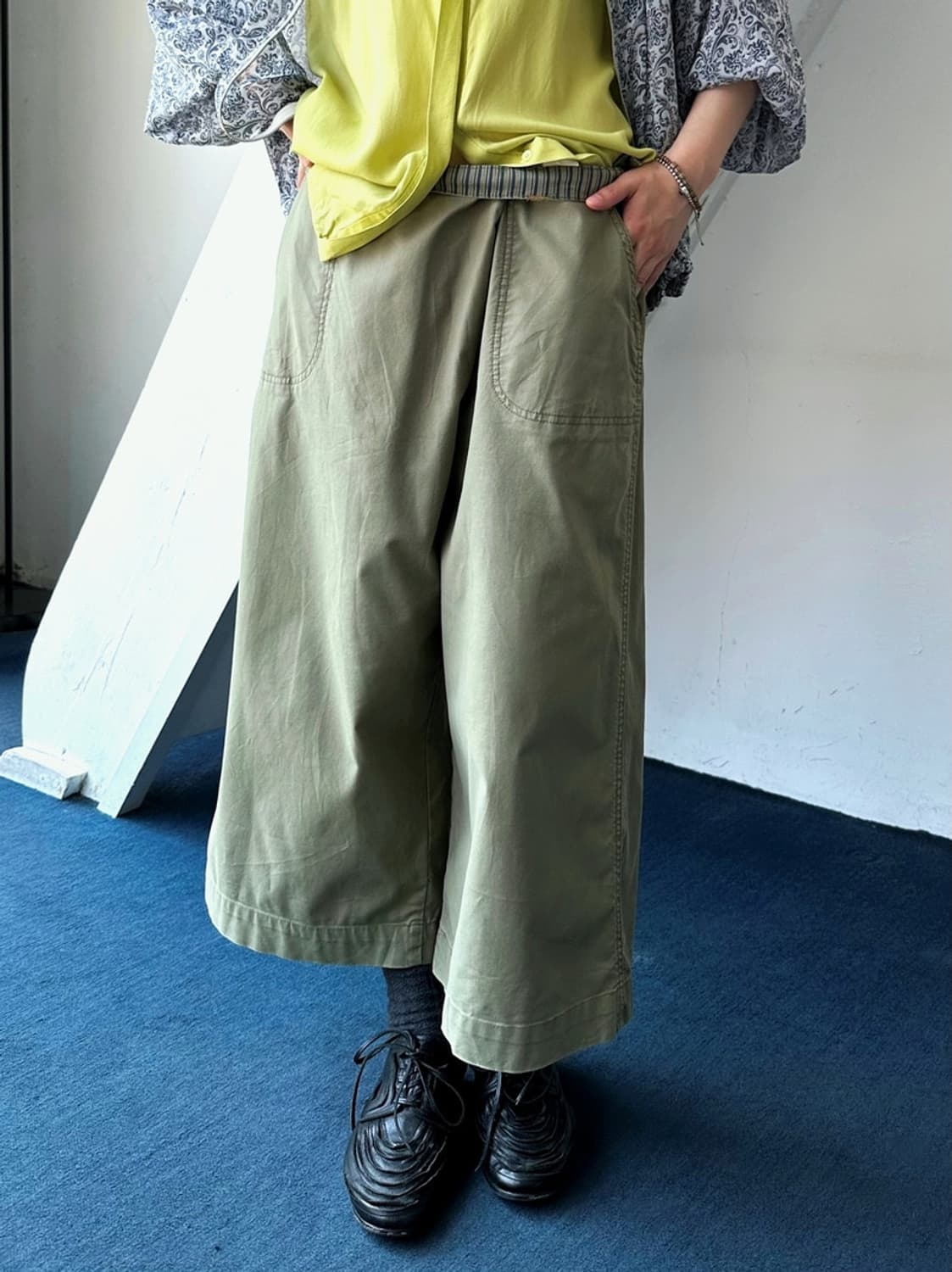 Banded 3/4 fake wrap detail gaucho pants 상품이미지9