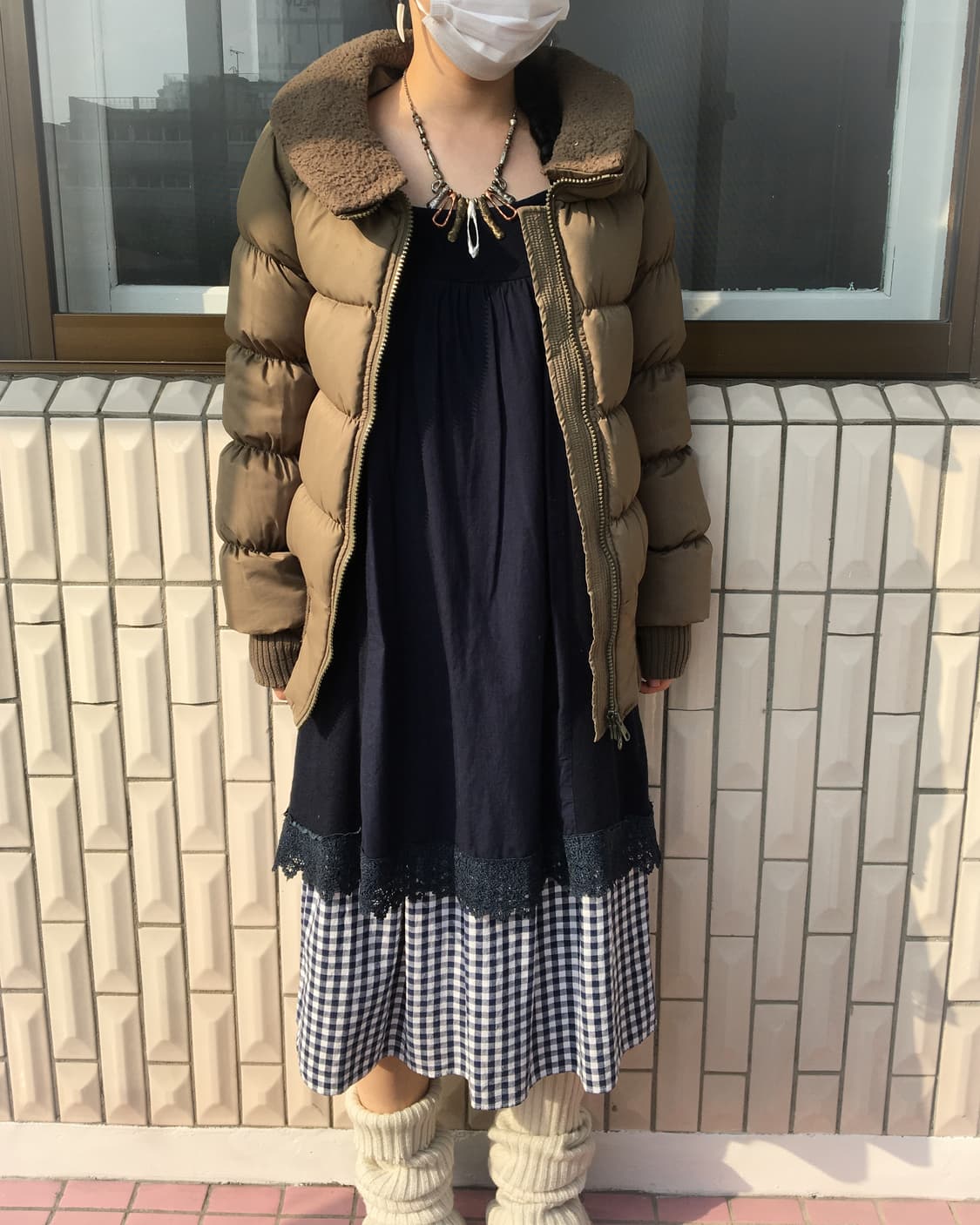 Thick neck point padded jacket 상품이미지6