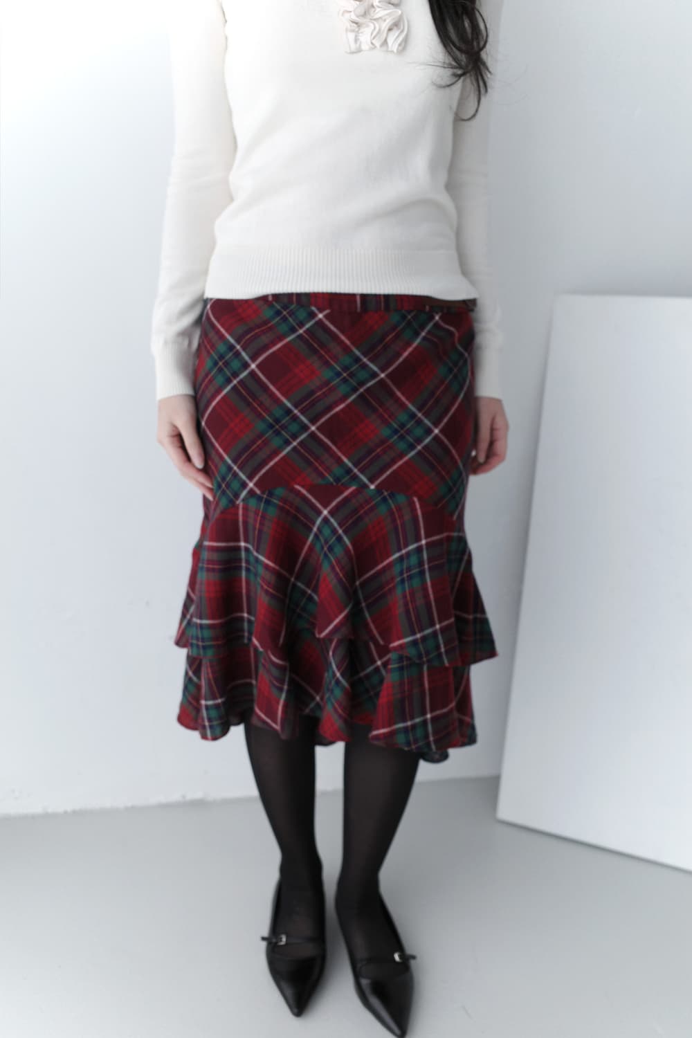 ralph lauren) check flared skirt 상품이미지8