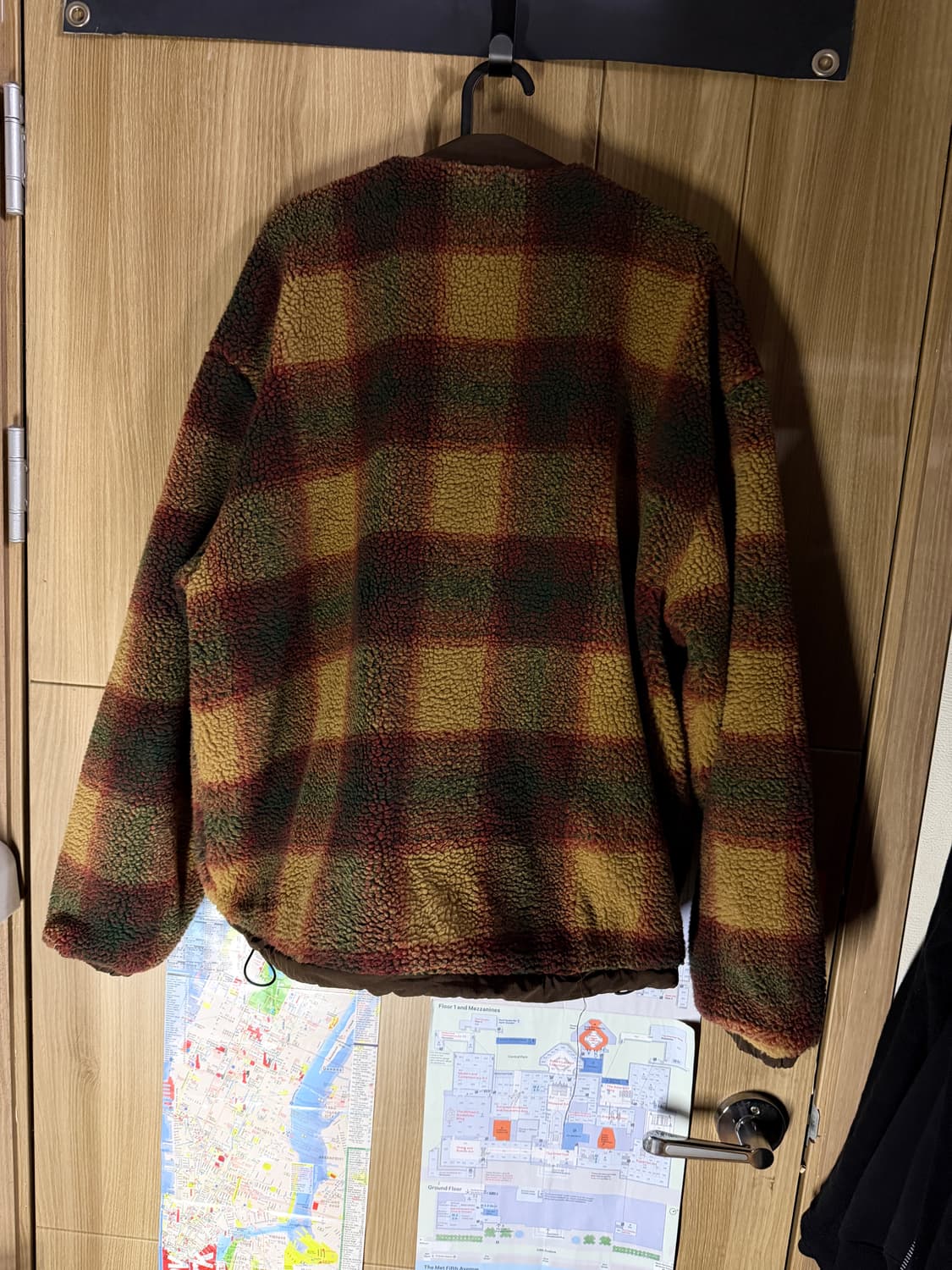 자라 체크 포우 셔링 자켓 브라운 S-M 상품이미지2