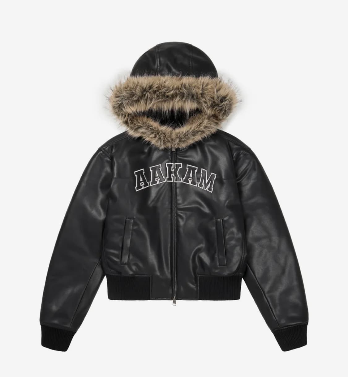 아캄 후드 퍼 레더 자켓 Hooded Fur Leather Jacket 상품이미지1