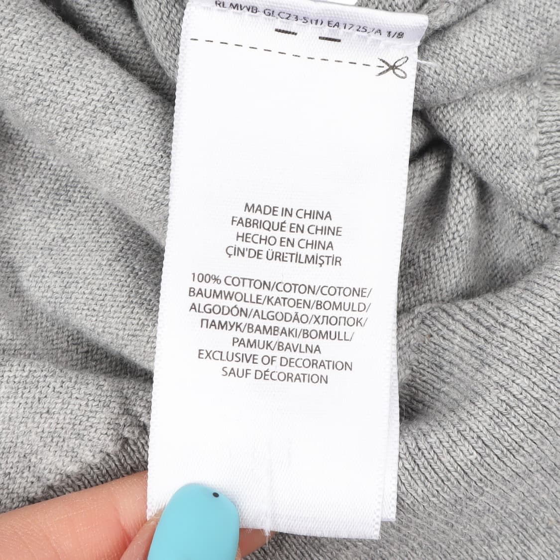 폴로 랄프로렌 라이트 그레이 피마코튼 가디건 상품이미지9