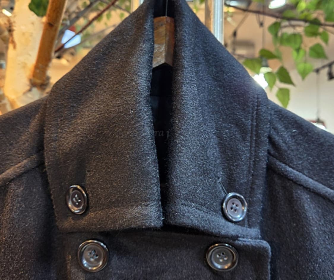 Laura pue 캐시미어 95%  울 더블 버튼 벨트 블랙 코트 상품이미지4