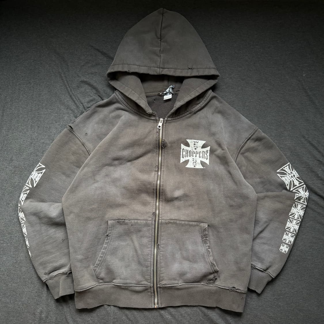 빈티지 90s West Coast Choppers Hoodie 상품이미지1