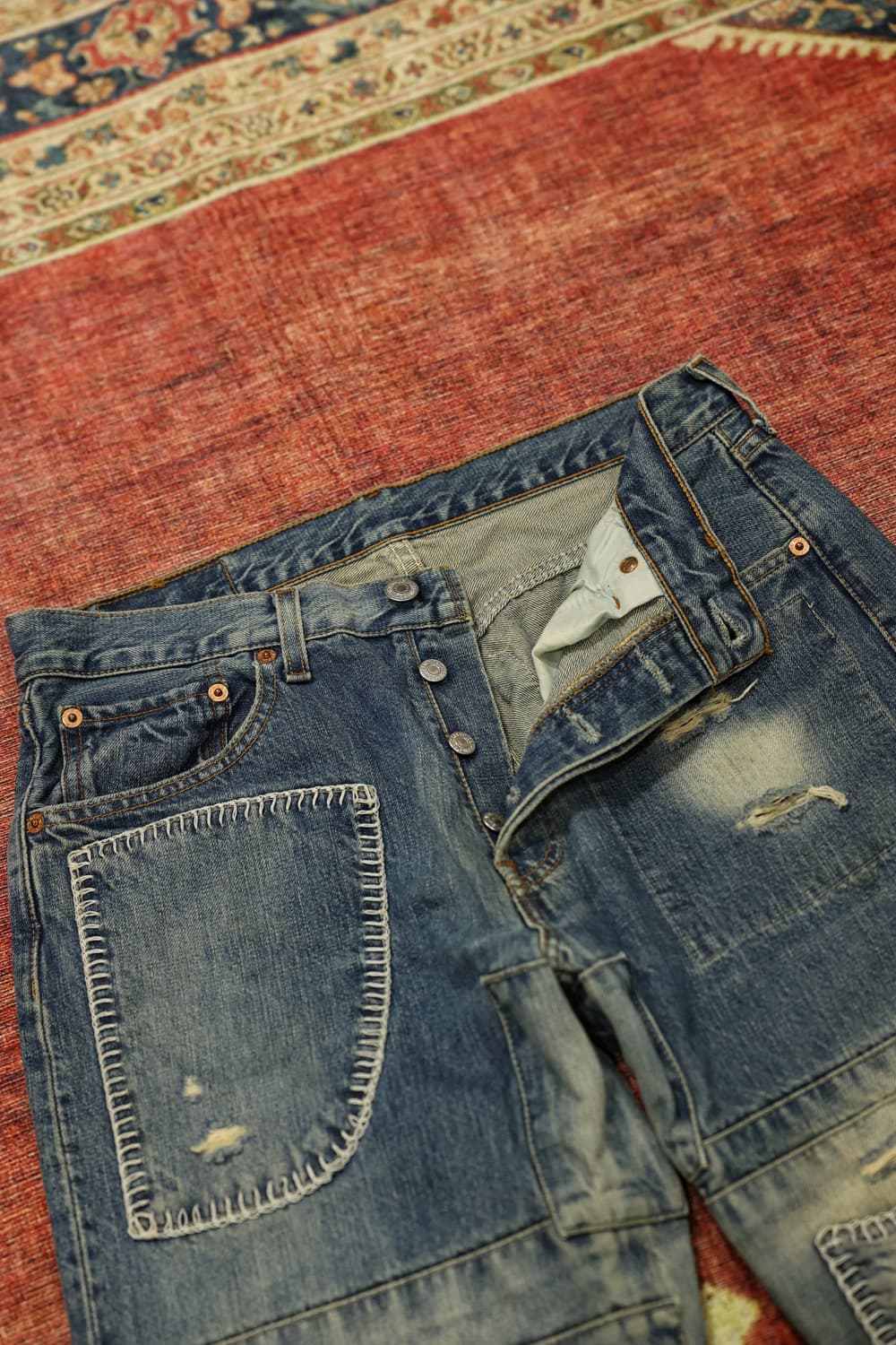 00s 빈티지 리바이스 501 커스텀 데님팬츠 판매 상품이미지6