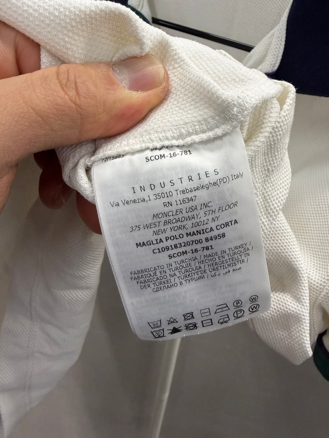 몽클레르 화이트 폴로 카라티셔츠 M 상품이미지5
