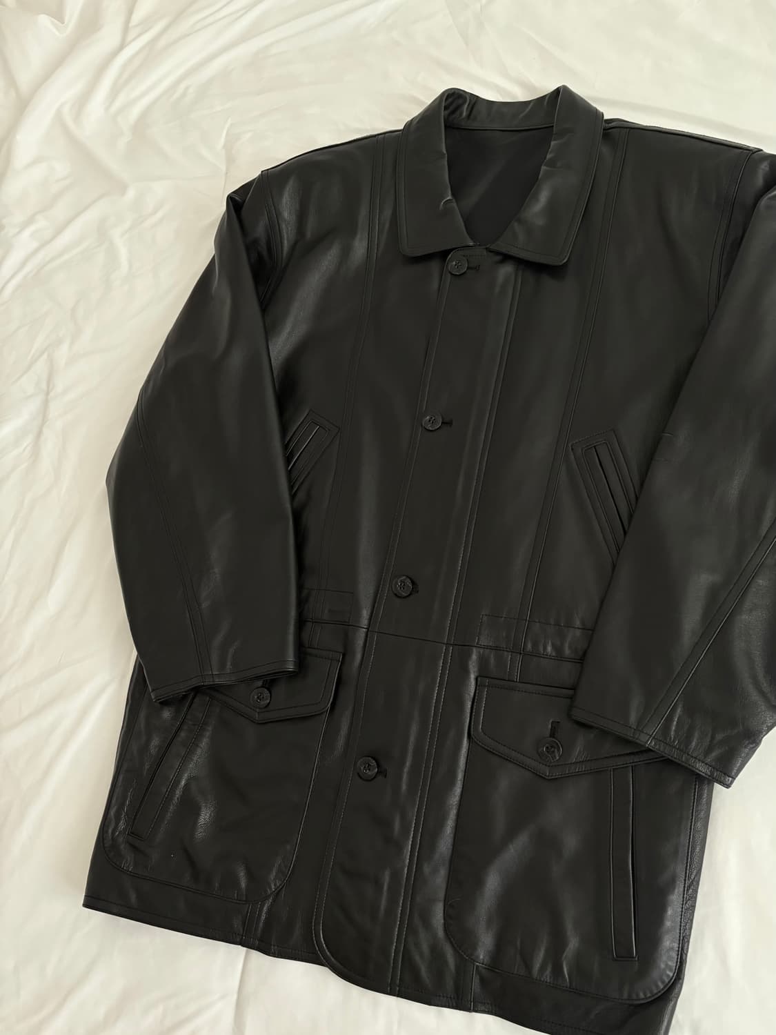 leather car coat 레더 카코트 상품이미지3