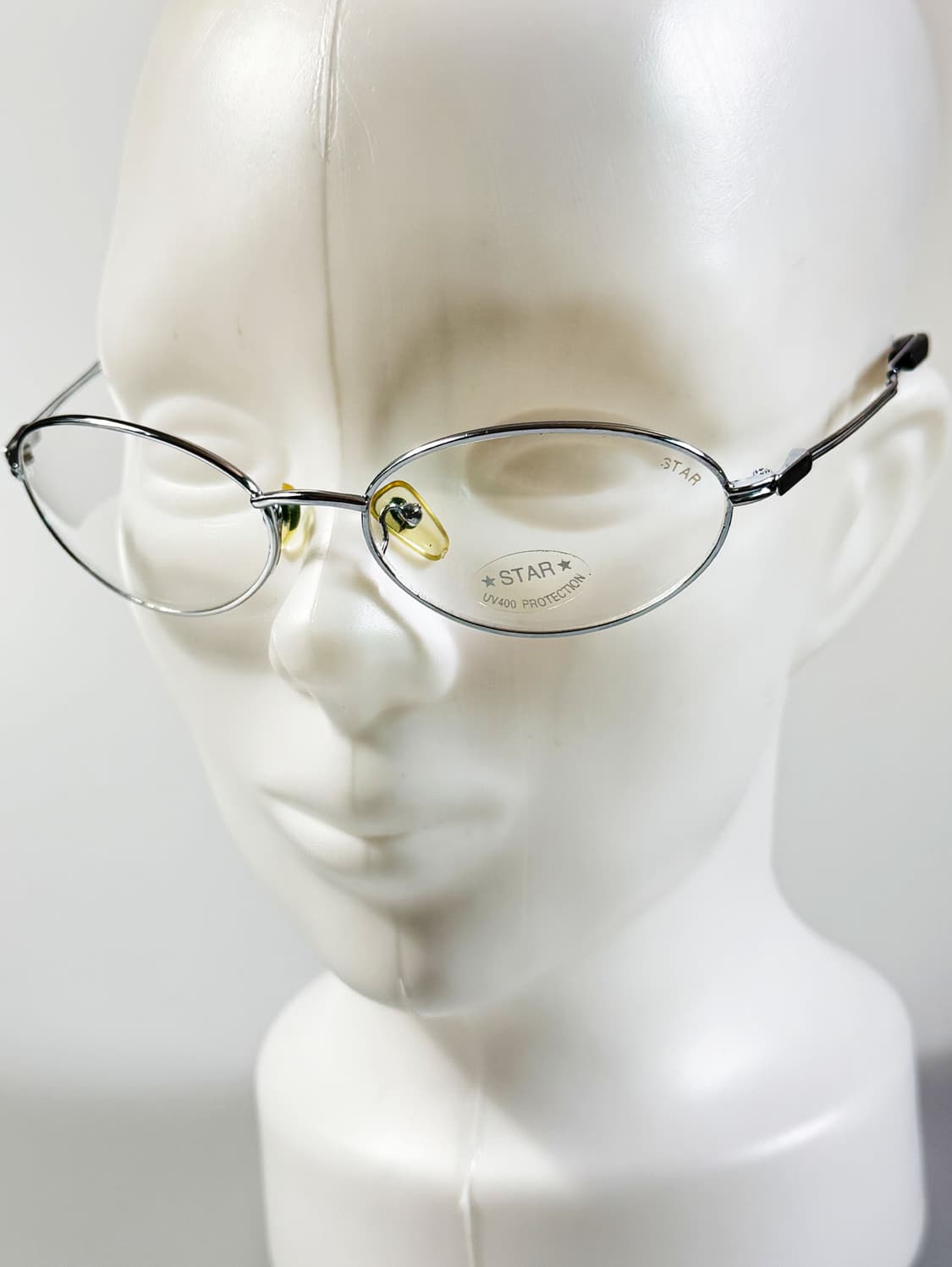 90s STAR 실버 슬림 오벌 프레임 빈티지 안경 상품이미지9