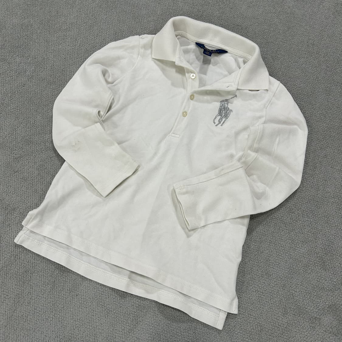 폴로 랄프로렌 화이트 긴팔 폴로셔츠 7 상품이미지1
