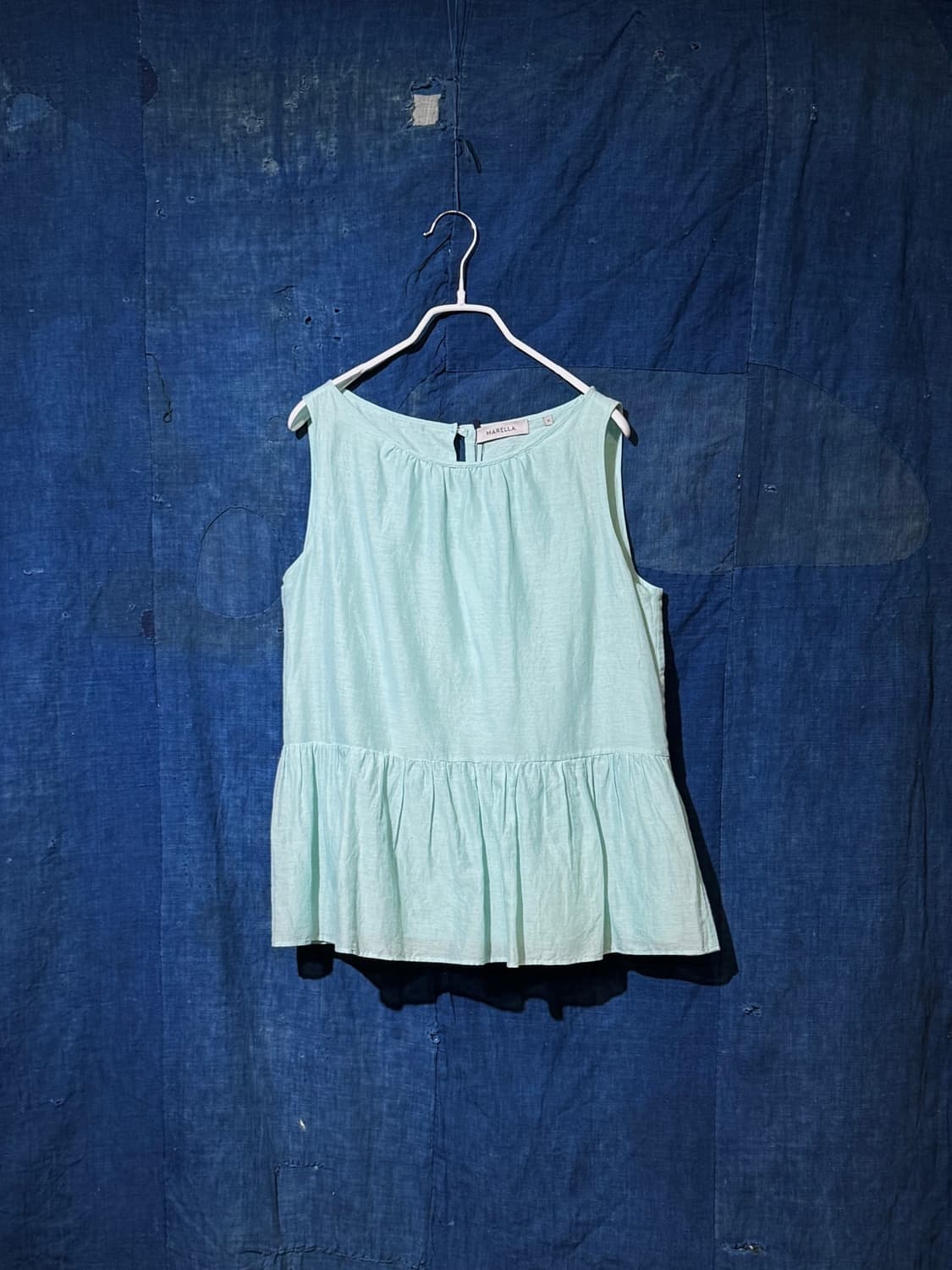44-55 ) MARELLA Aqua Gather Blouse 상품이미지1
