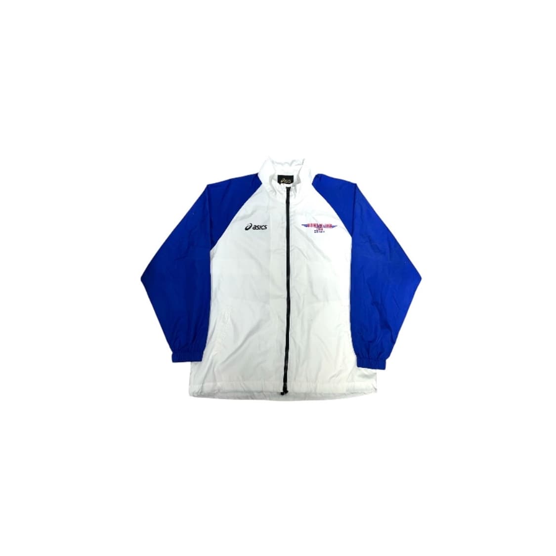 아식스 화이트 블루 오버핏 바람막이 자켓 L 상품이미지5