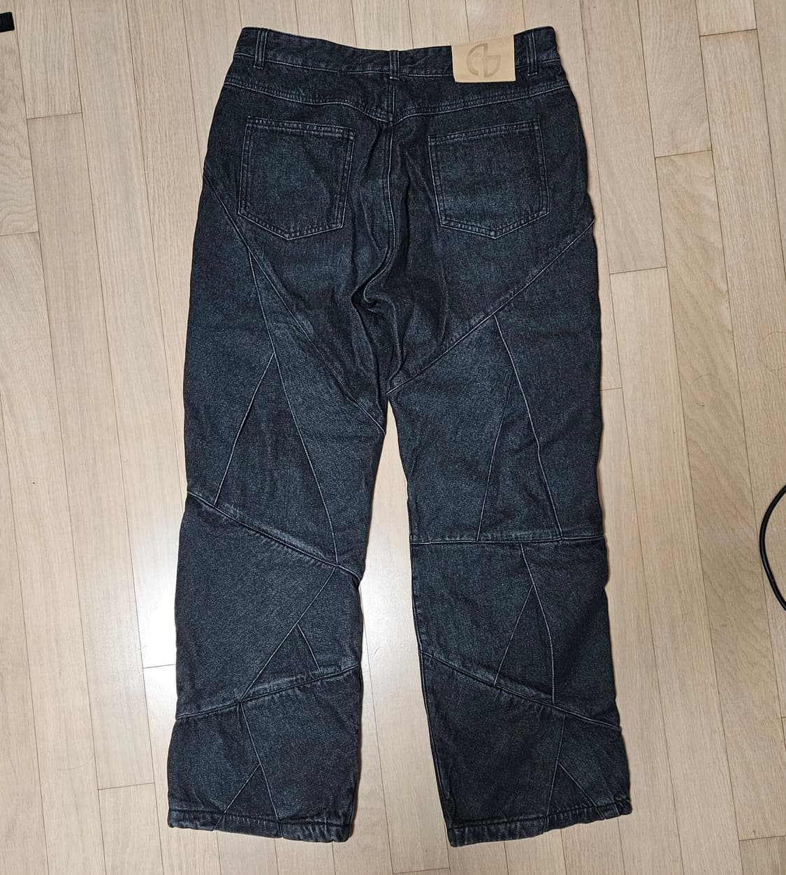 노매뉴얼 흑청 데님 팬츠 L사이즈 상품이미지2