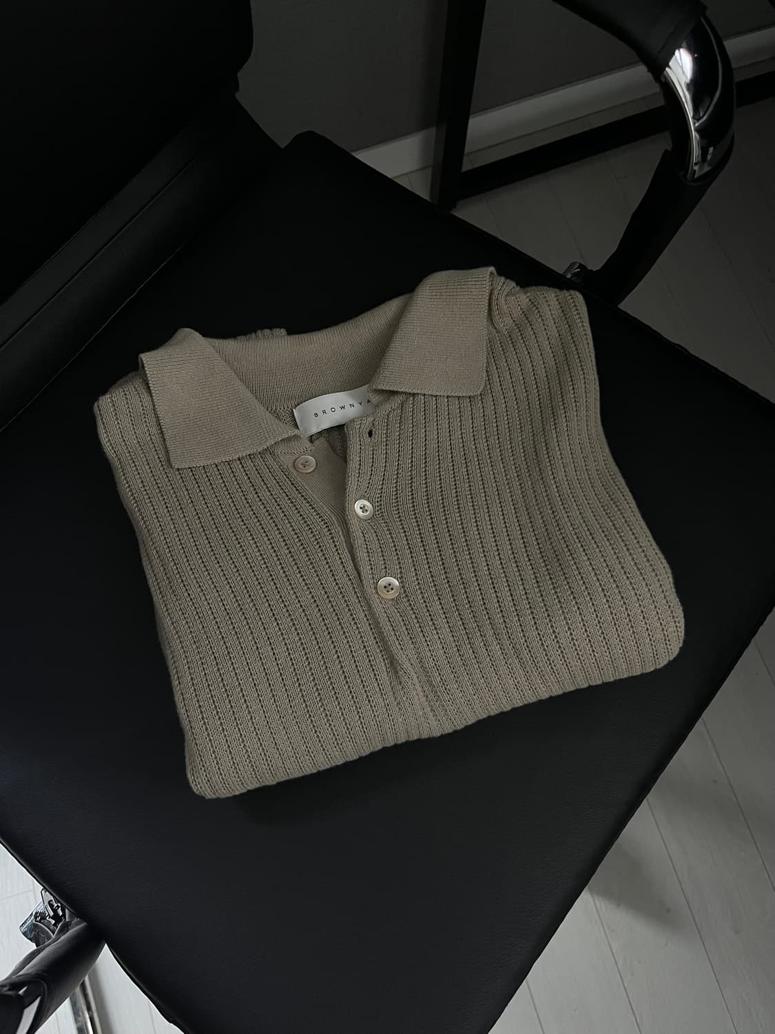 [Brownyard] knit polo shirt - khaki 상품이미지2