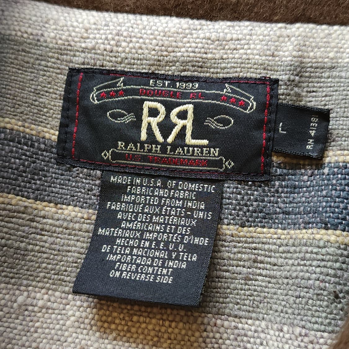 90s 폴로 더블알엘 헤비울 벨티드 랜치코트 L 상품이미지6