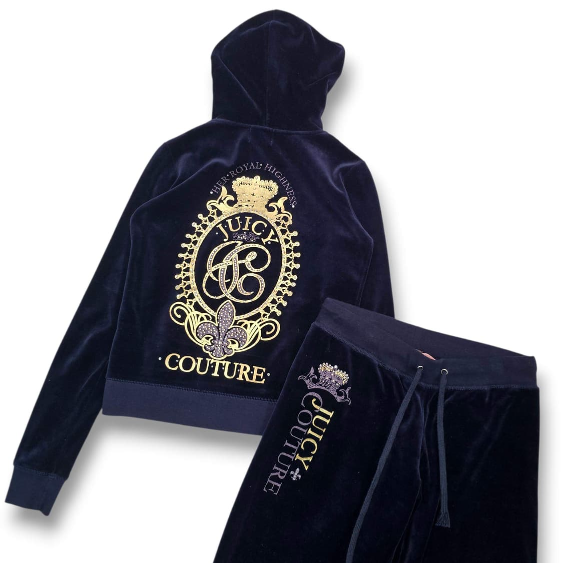 M Juicy Couture 네이비 벨벳 셋업 상품이미지2