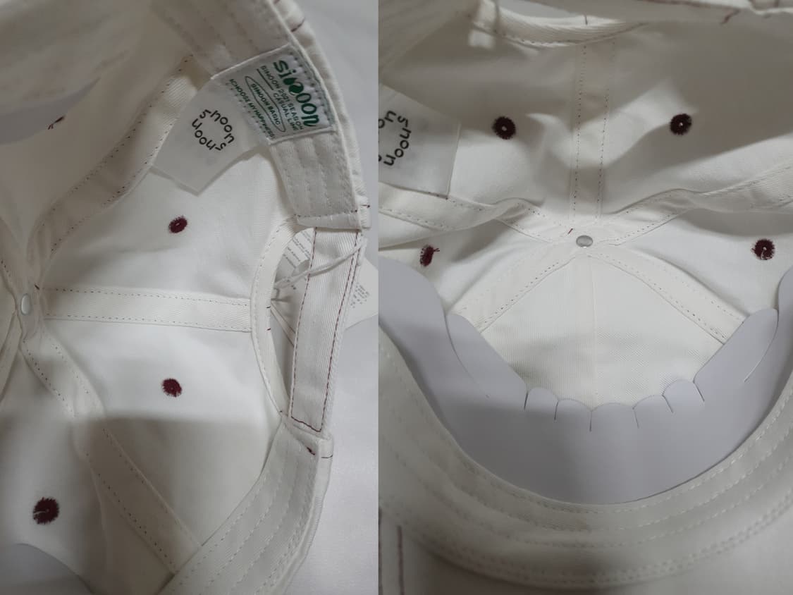 화이트베이지 레드 레터링 sinoon 시눈 볼캡 모자  상품이미지7