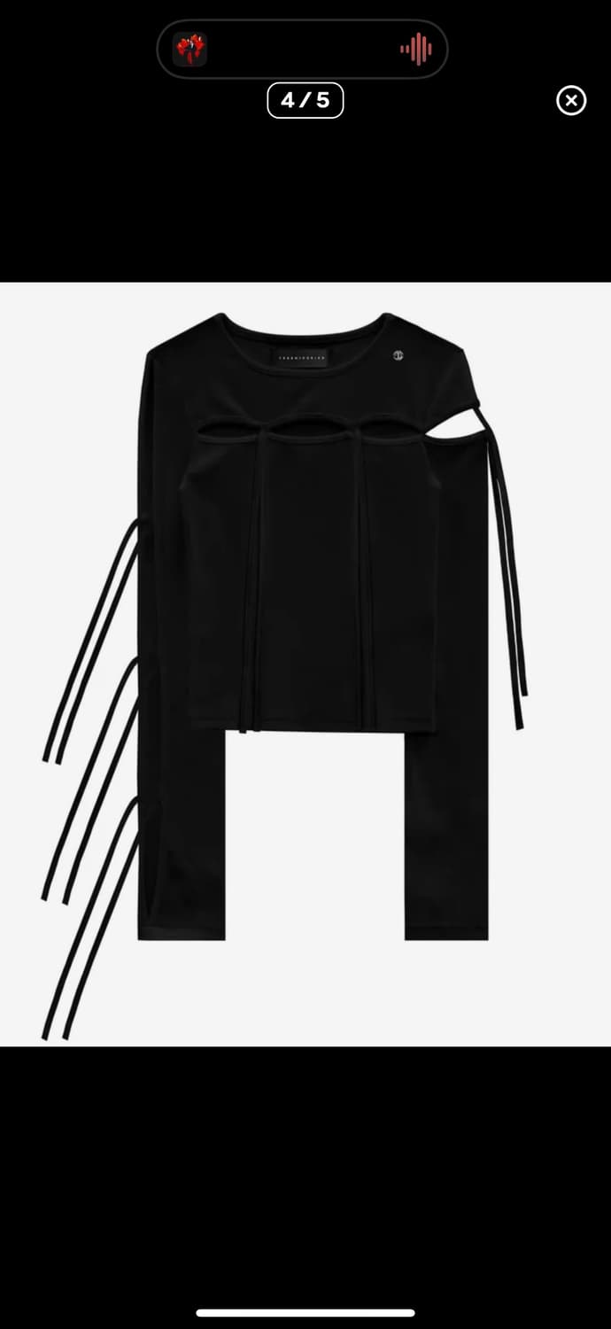 트리밍버드 슬릿 스트랩 롱 슬리브  상품이미지5