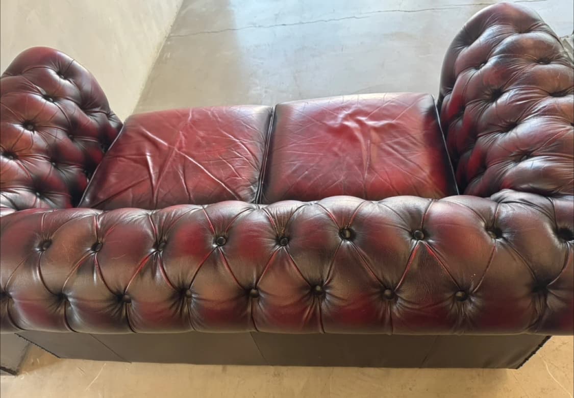 버건디 체스터필드 빈티지 소파  상품이미지4