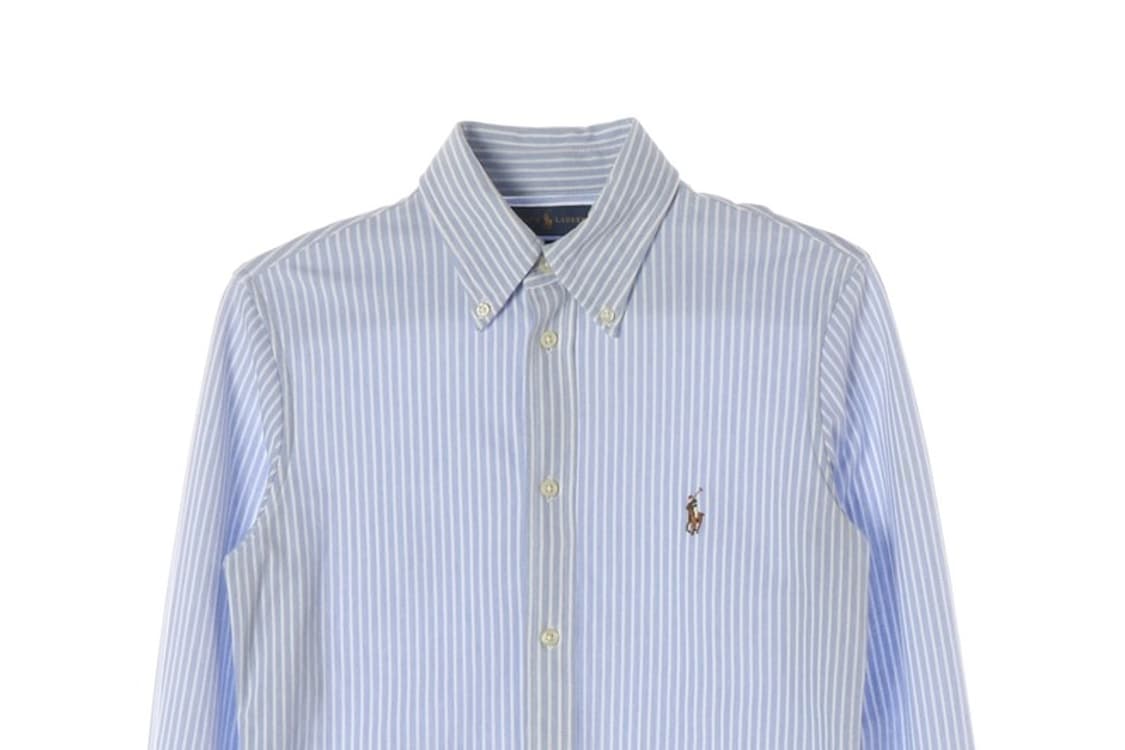 랄프로렌 블루 스트라이프 커스텀핏 셔츠 M 상품이미지3