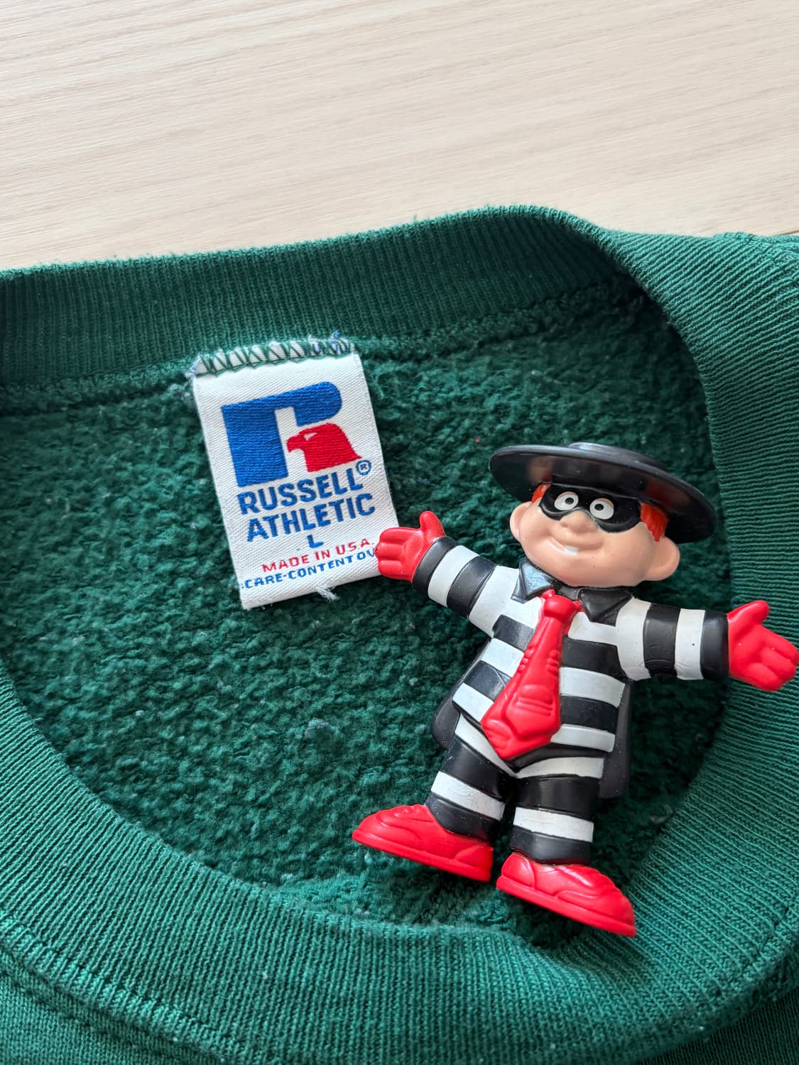 90s 러셀 미제 50 50 딥그린 플레인 스웻 L (103) 상품이미지5