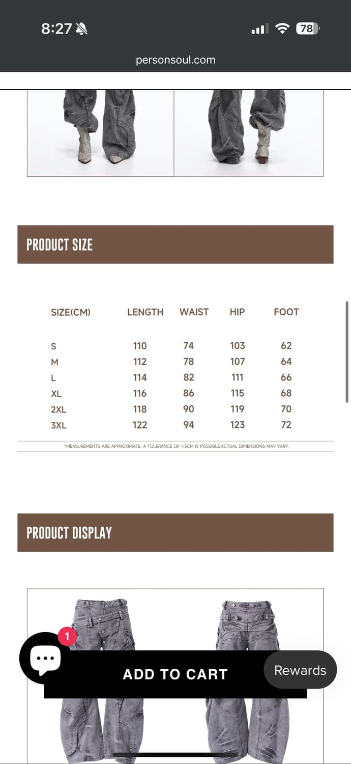 퍼슨소울 PERSONSOUL 더블 웨이스트 와이드 카고팬츠 상품이미지6