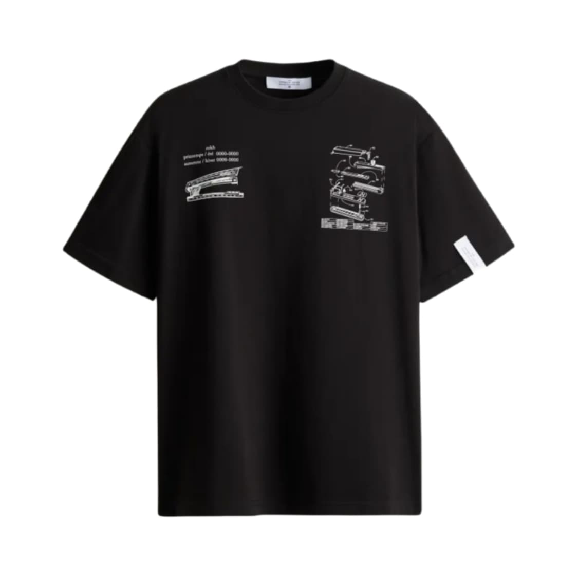 [L] rokh H&M 스테이플러 티셔츠 블랙 상품이미지2