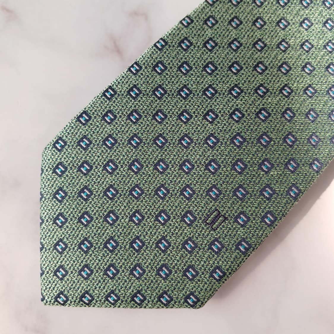 DAKS 닥스 실크 그린 패턴 넥타이 8cm S~A+등급 E815
 상품이미지6