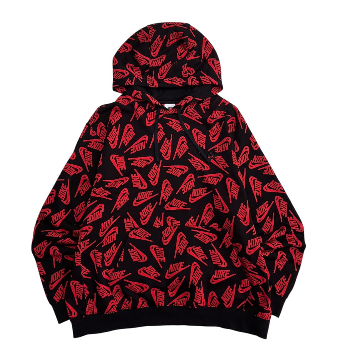나이키 레드 로고패턴 블랙 후드 XXL 상품이미지2