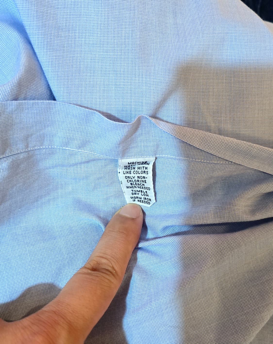 폴로 마이크로 체크 Classic Fit 셔츠 블루 (Polo) 상품이미지5