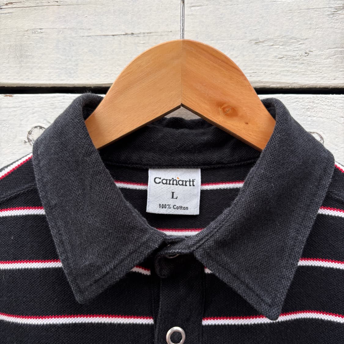 Carhartt 칼하트 스트라이프 반팔 카라티 상품이미지3