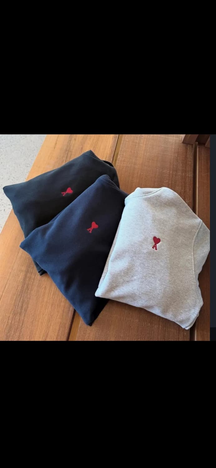 🔥[새상품/QR정품]🔥아미 후드티 스몰로고 블랙,그레이 상품이미지4