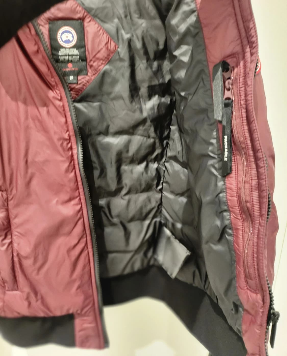 캐나다구스 여성 패딩 S 버건디 상품이미지5