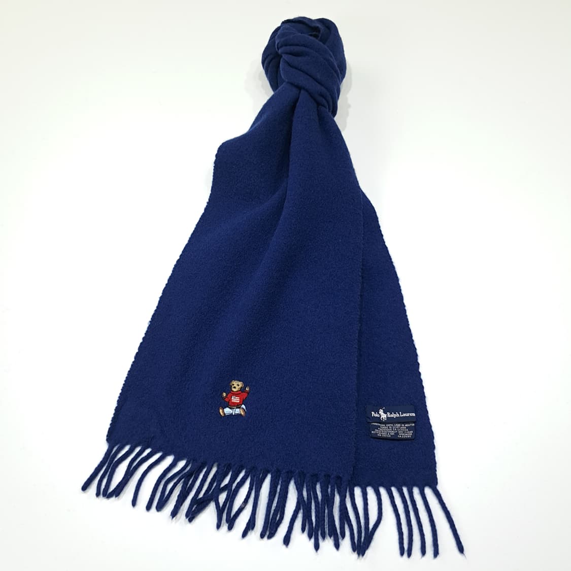 MX385 폴로 스코틀랜드판 램스울 폴로베어 네이비 머플러 목도리 상품이미지2