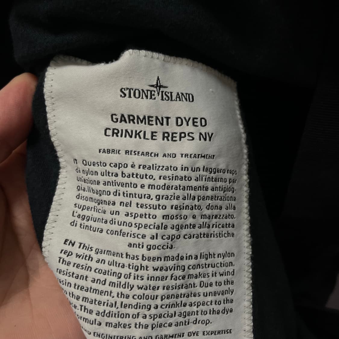XL 스톤아일랜드 크링클랩스 봄버 자켓 상품이미지5