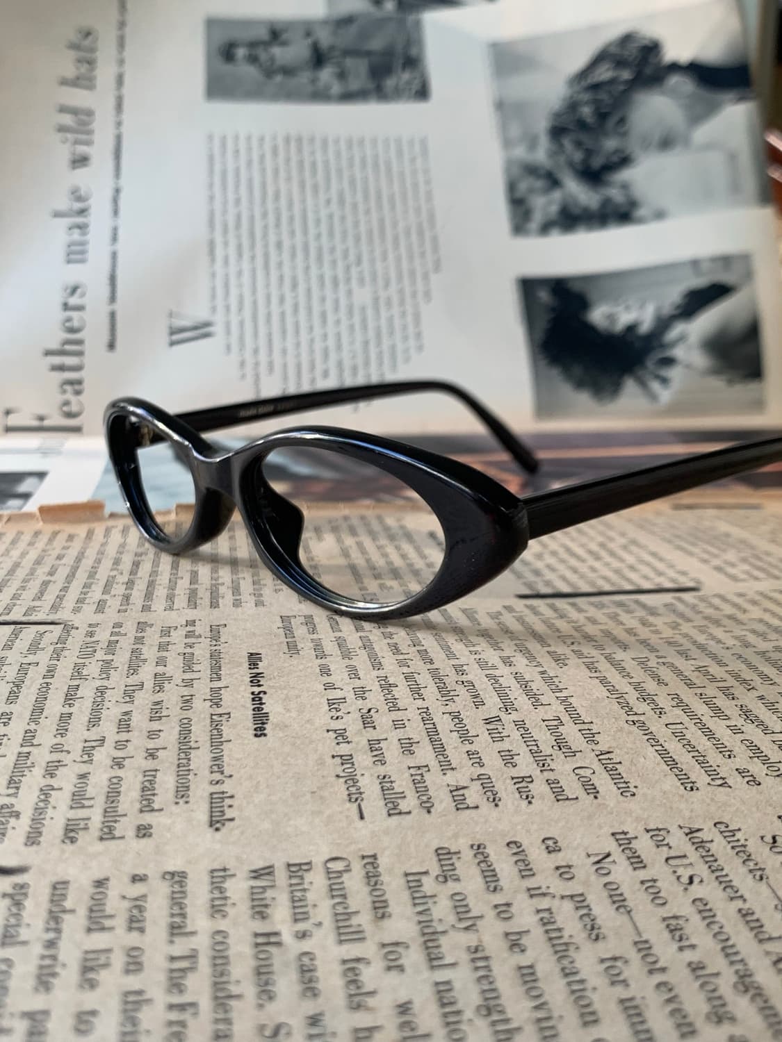 [픽키-624] 블랙 캣아이 뿔테 안경 데드스탁 프레임 빈티지 상품이미지7