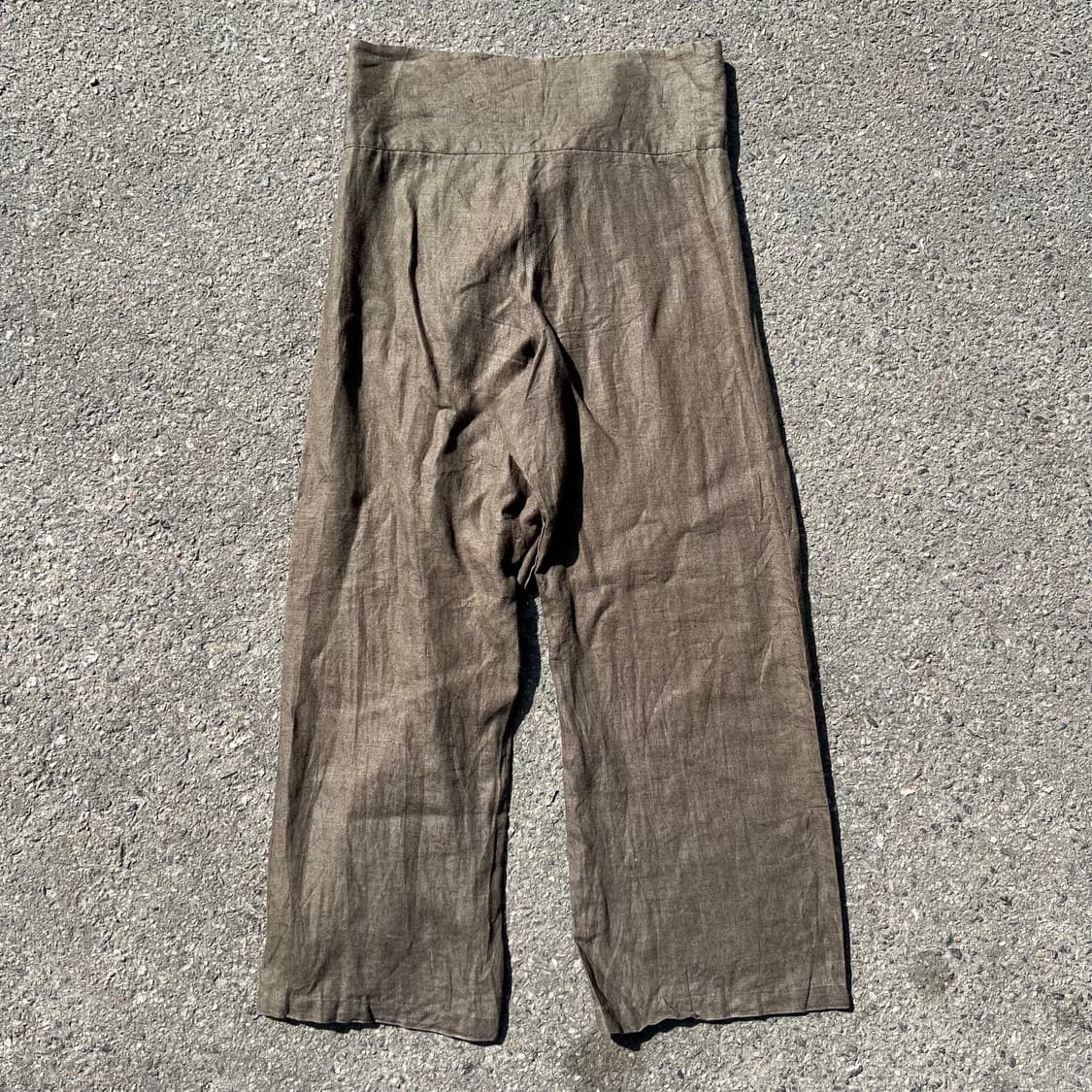 요지 야마모토 1995 SS 리넨 랩 와이드 팬츠 상품이미지6