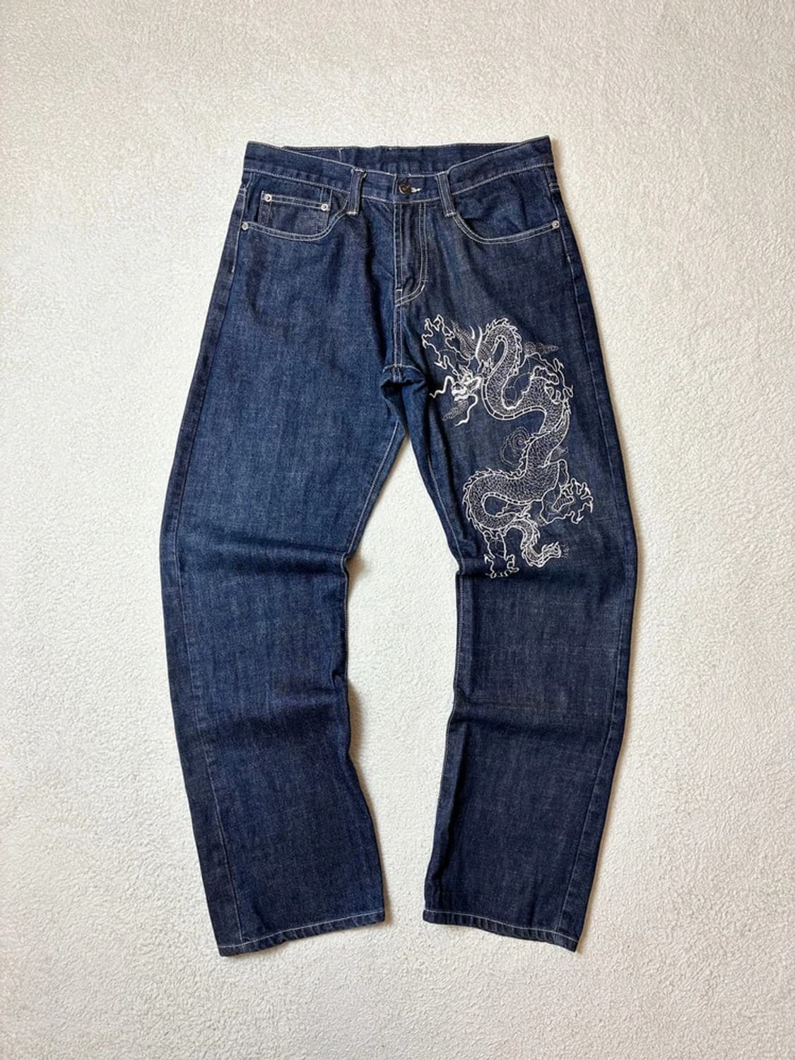 오사카 재팬 오리지널 오리엔탈 자수 데님 팬츠 PN6393 상품이미지1