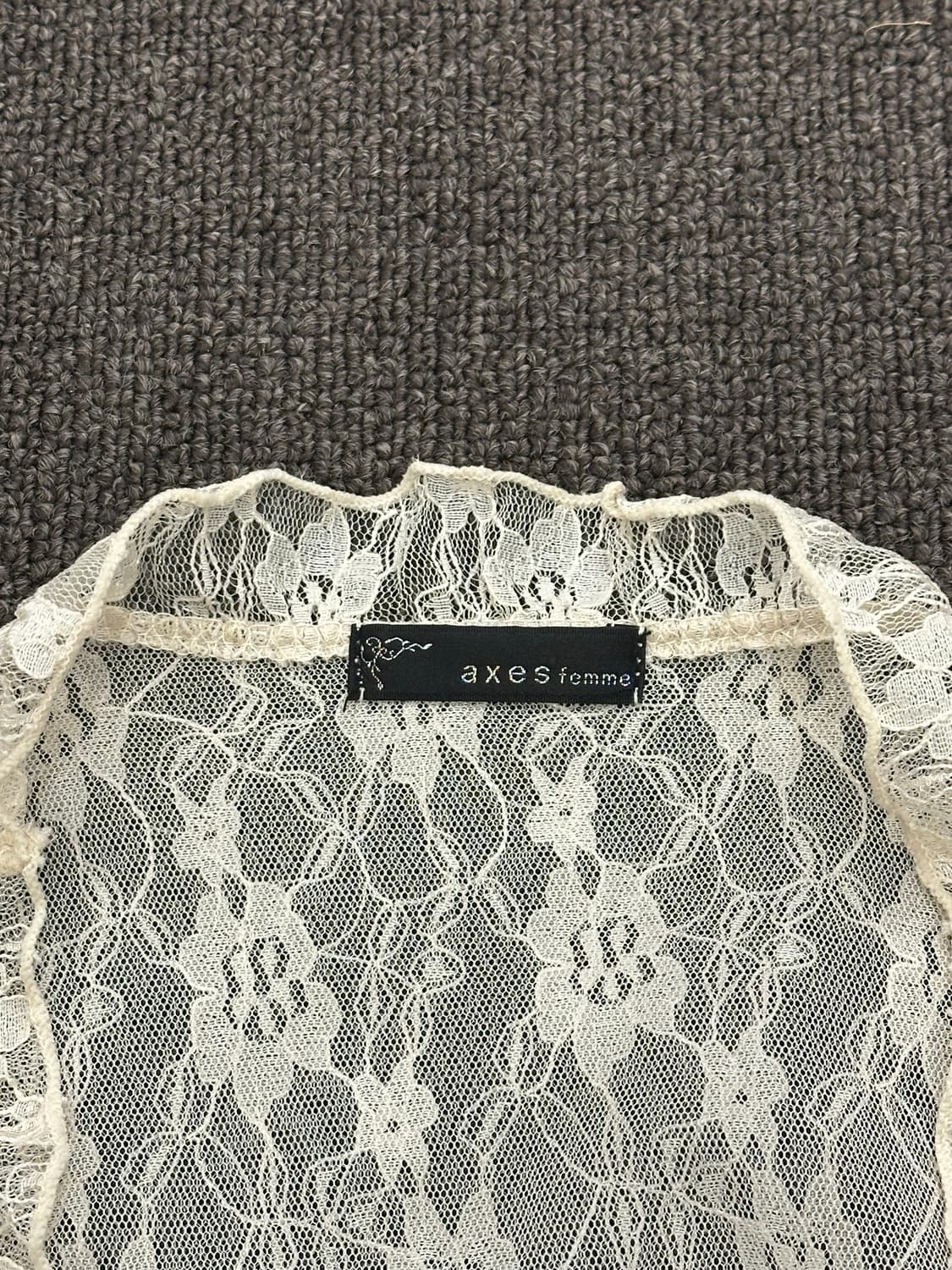 M)Axes Femme 빈티지 여성 레이스 크롭 볼레로 가디건 상품이미지3