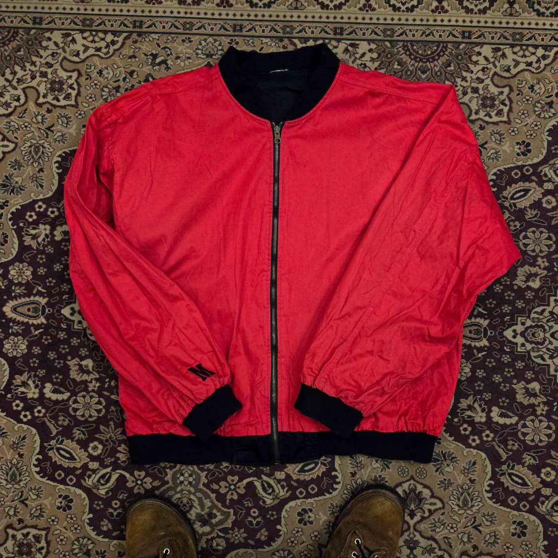 90s 빈티지 말보로 리버시블 봄버 자켓 블랙 레드 xxl 상품이미지4