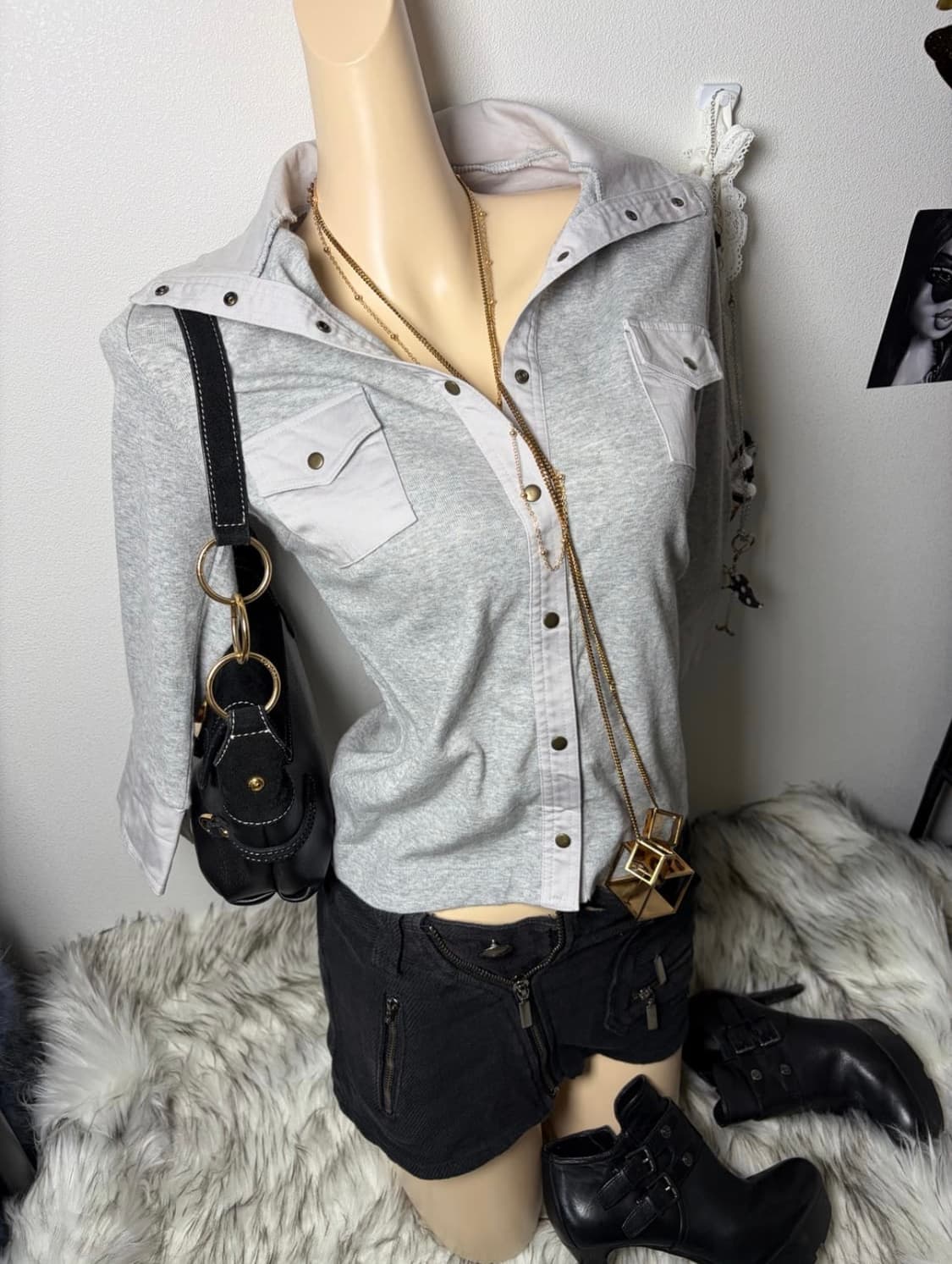 y2k 버튼 긴팔 상품이미지1