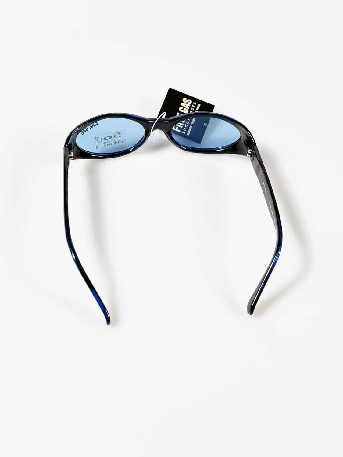 90s FIRE GAS 블랙 블루 볼드 오벌 빈티지 틴트 선글라스 상품이미지5