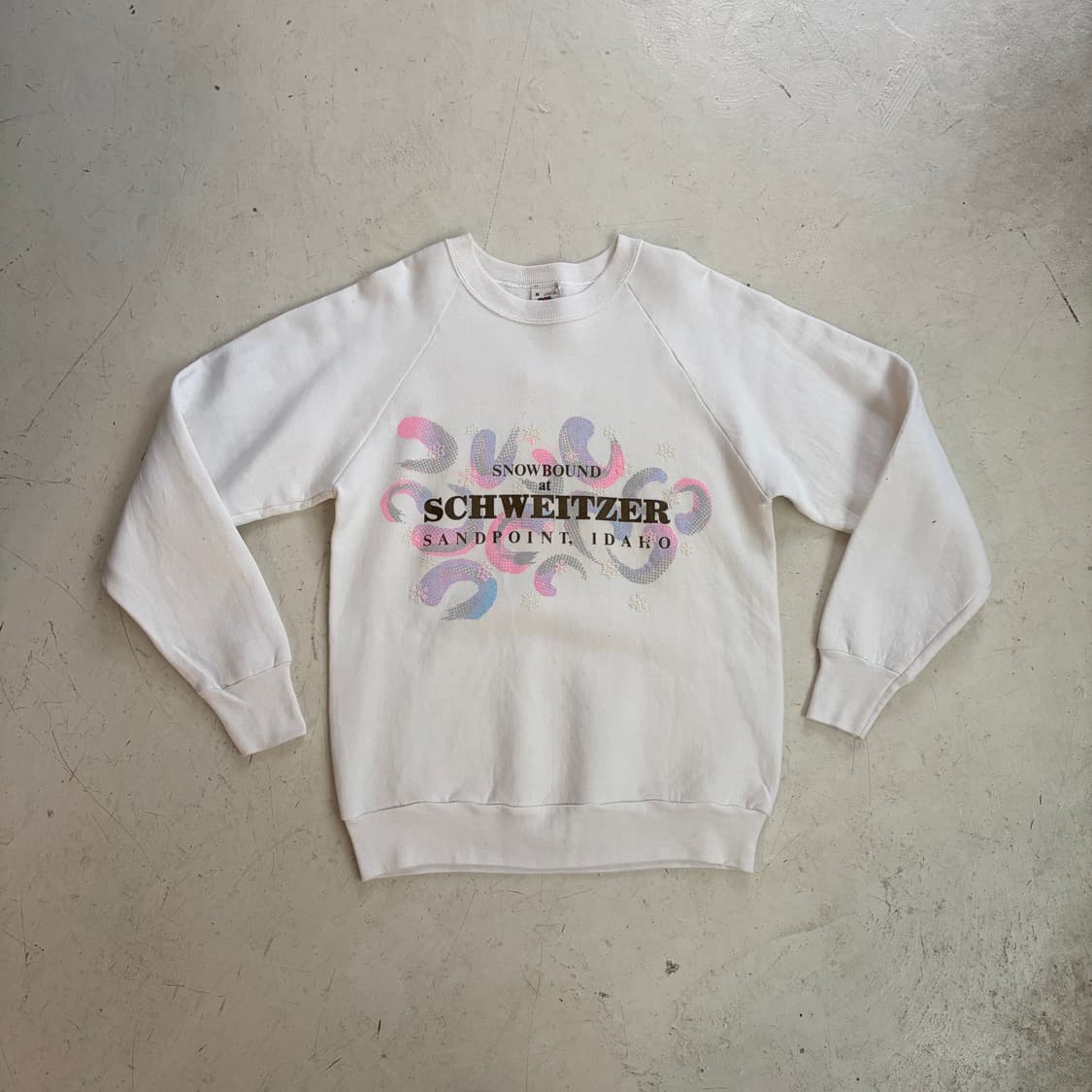 80s USA 슈바이처 스노우바운드 기념 스웻셔츠 M 상품이미지1