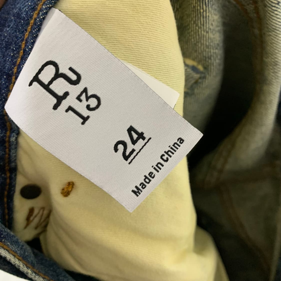 R13 알써틴 빈티지 페인팅 데님 팬츠 청바지 33-34인치 상품이미지6