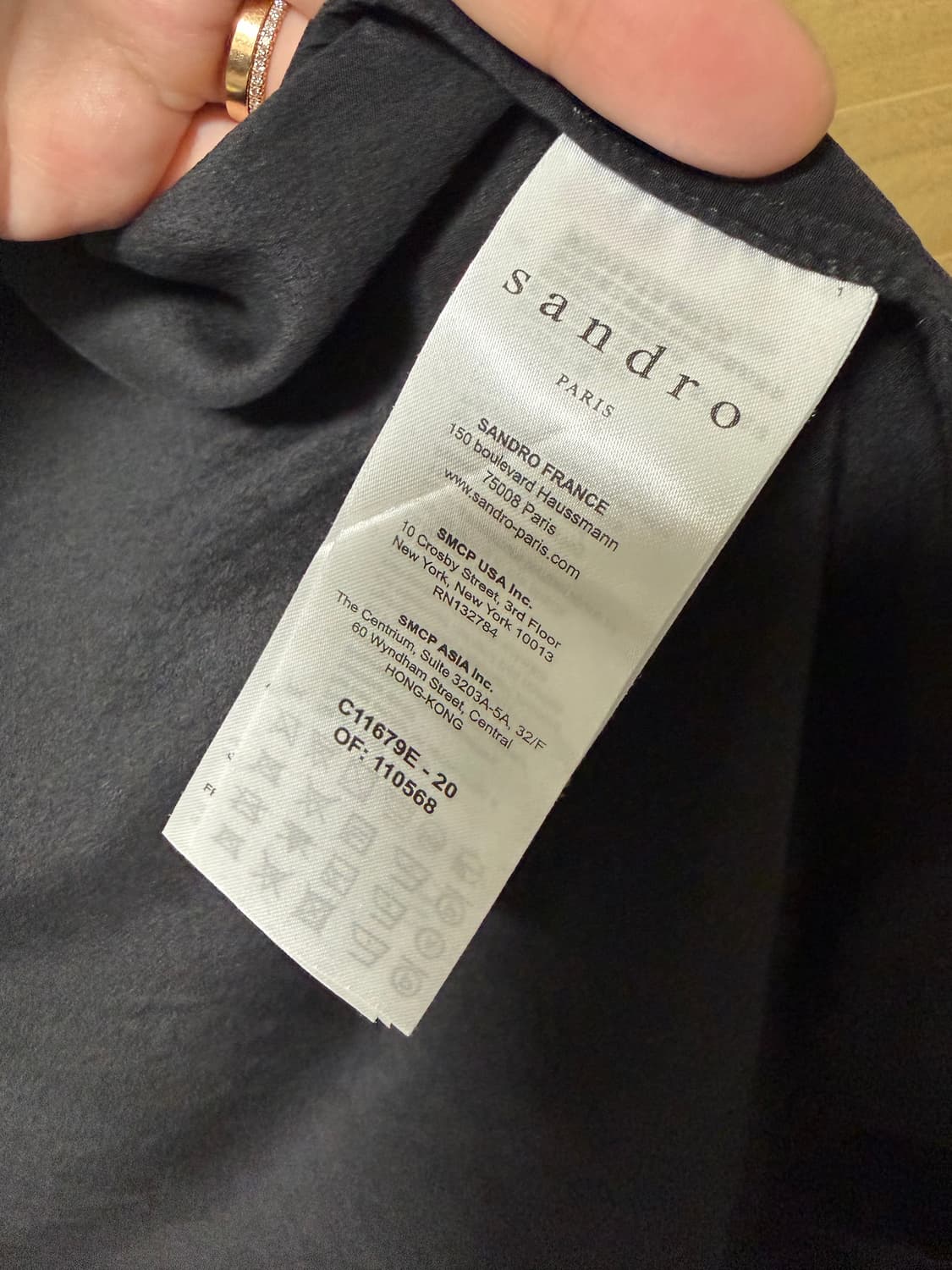 산드로 실크 블라우스 블랙 상품이미지5