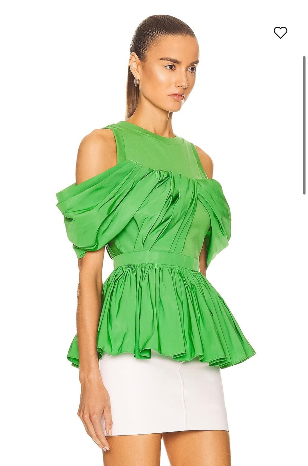 Alexander McQueen 그린 프릴 탑 38 새상품 상품이미지2